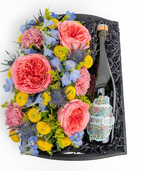 Floral Vines  Prosecco Basket