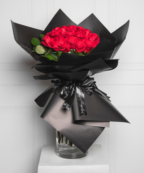 Wrapped In Love-3 Dozen Roses - Vase Not Included