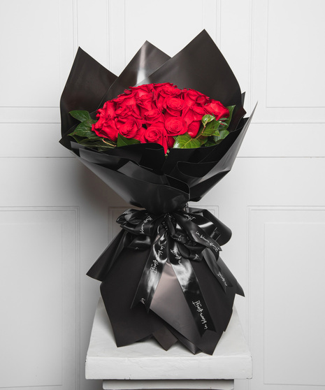 Two Dozen Wrapped Roses - Vase Not Included