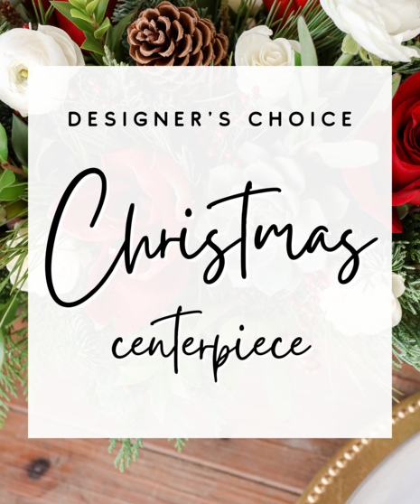 Leave it up to our expert designers who will hand-pick fresh floral in Christmas hues to create a one-of-a-kind long-and-low style arrangement