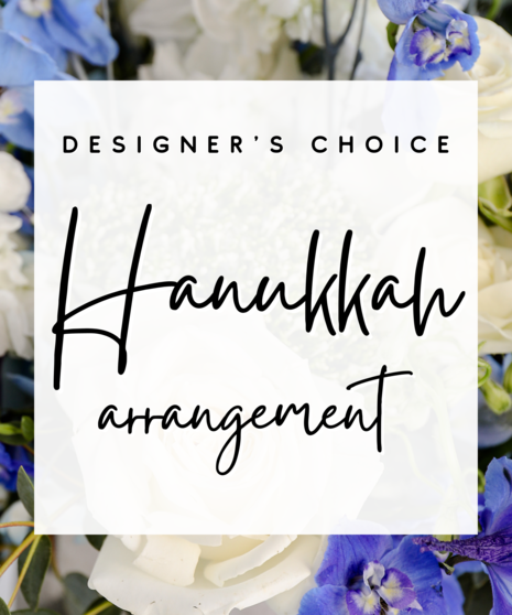 Leave it up to our expert designers who will hand-pick white, blue, and neutral blooms and fresh greenery to create a one-of-a-kind arrangement